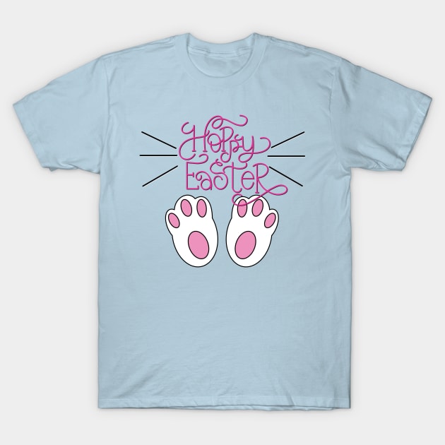 Hoppy Easter Bunny Feet and Whiskers T-Shirt by Gsallicat